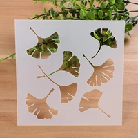 13cm 5 1 ginkgo leaves diy layering stencils wall painting scrapbook coloring embossing album decorative paper card template