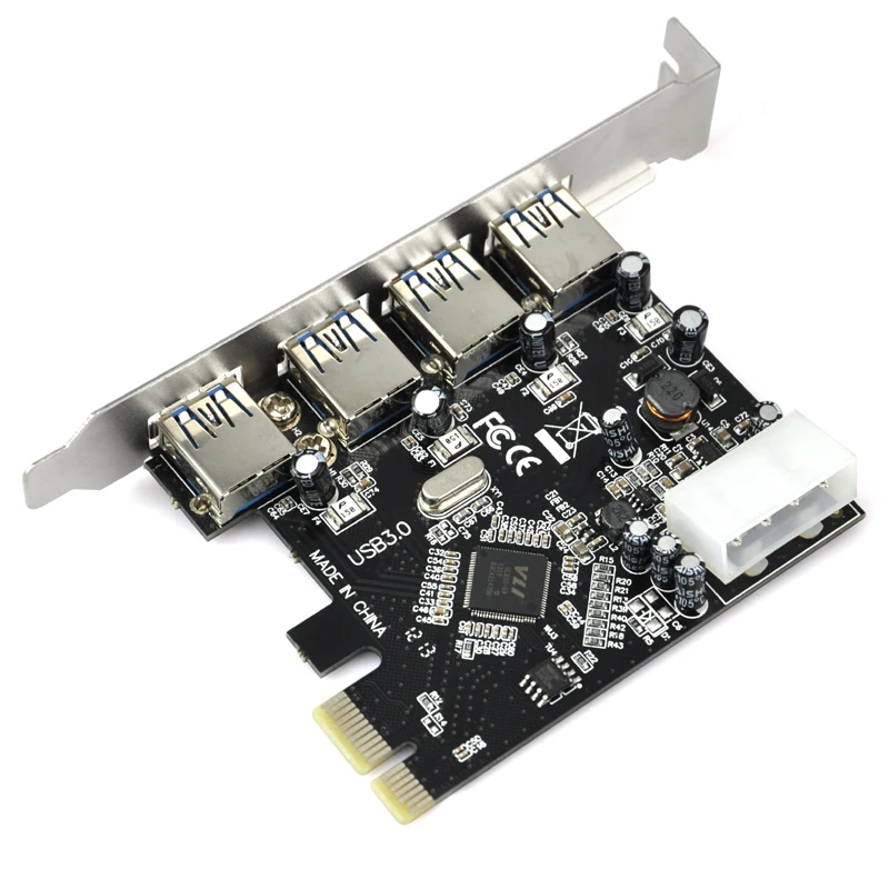 Промо акция! Быстрый USB 3 0 PCI E PCIE 4 Порта Express Expansion Card Adapter|3.0 pci|usb 3.0 pcipci e usb |