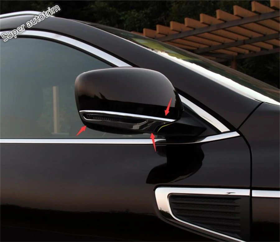 

Lapetus Exterior Refit Kit Fit For Renault Kadjar 2016 - 2020 Chrome Rearview Mirror Strip Cover Trim / Protective Cover Kit