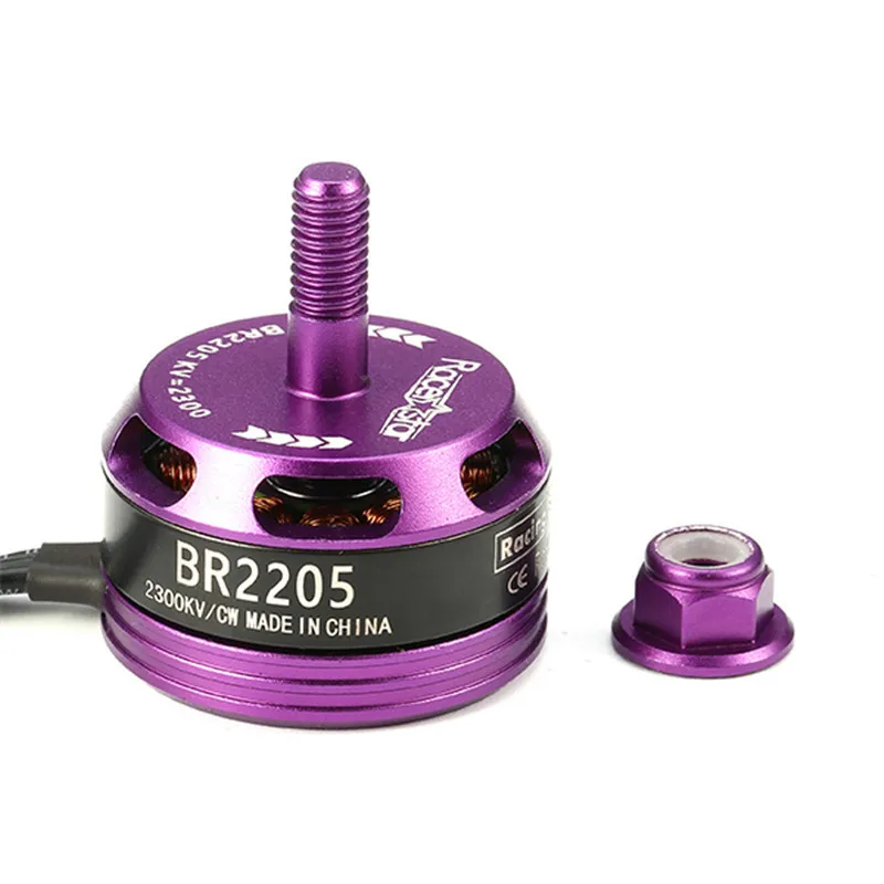 4 шт. Racerstar Racing Edition 2205 BR2205 2300KV 2-4S бесщеточный двигатель CW CCW фиолетовый для QAV250 ZMR250