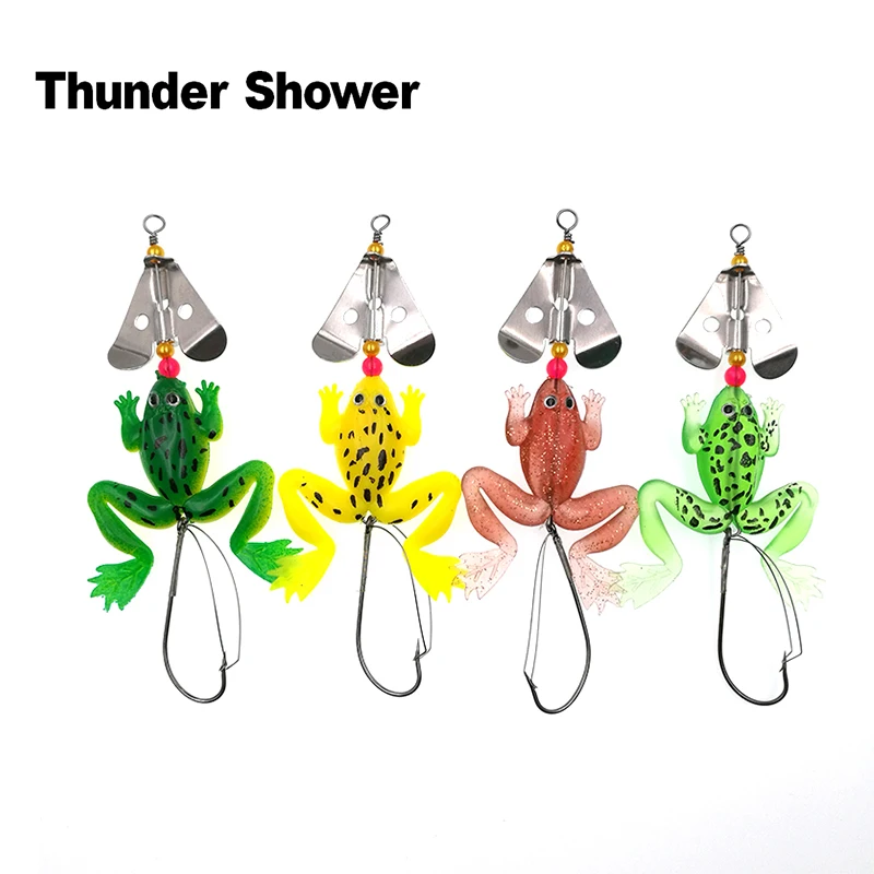 Набор рыболовных приманок Thundershower 4 шт./лот мягкая резиновая блесна для окуня