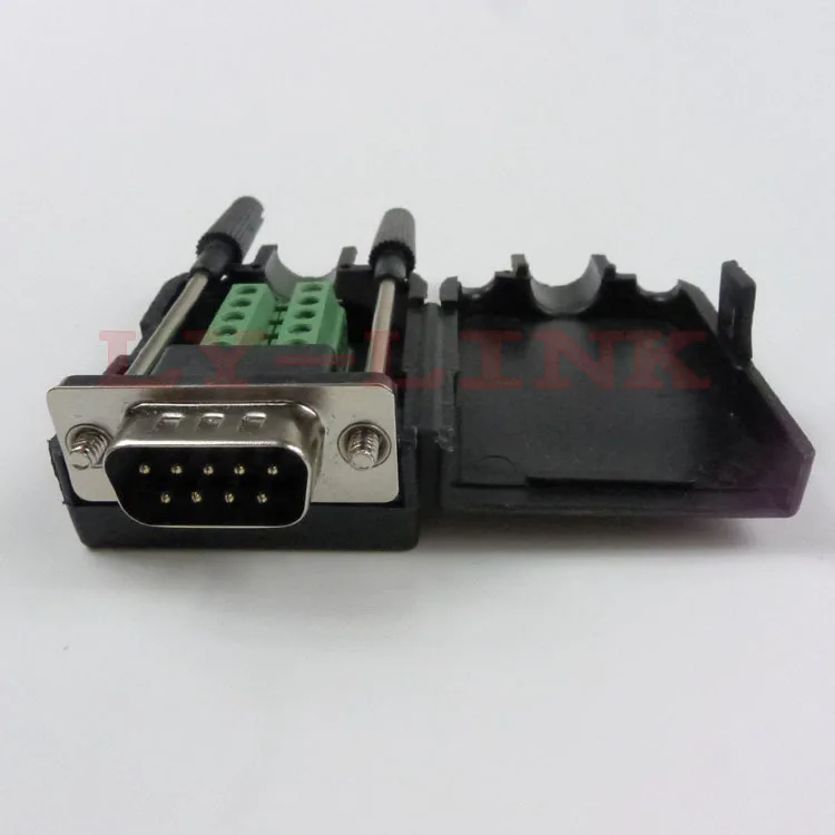 Новый syle DB9 COM порт RS232 Штекерный Соединитель с задним боковым винтовым