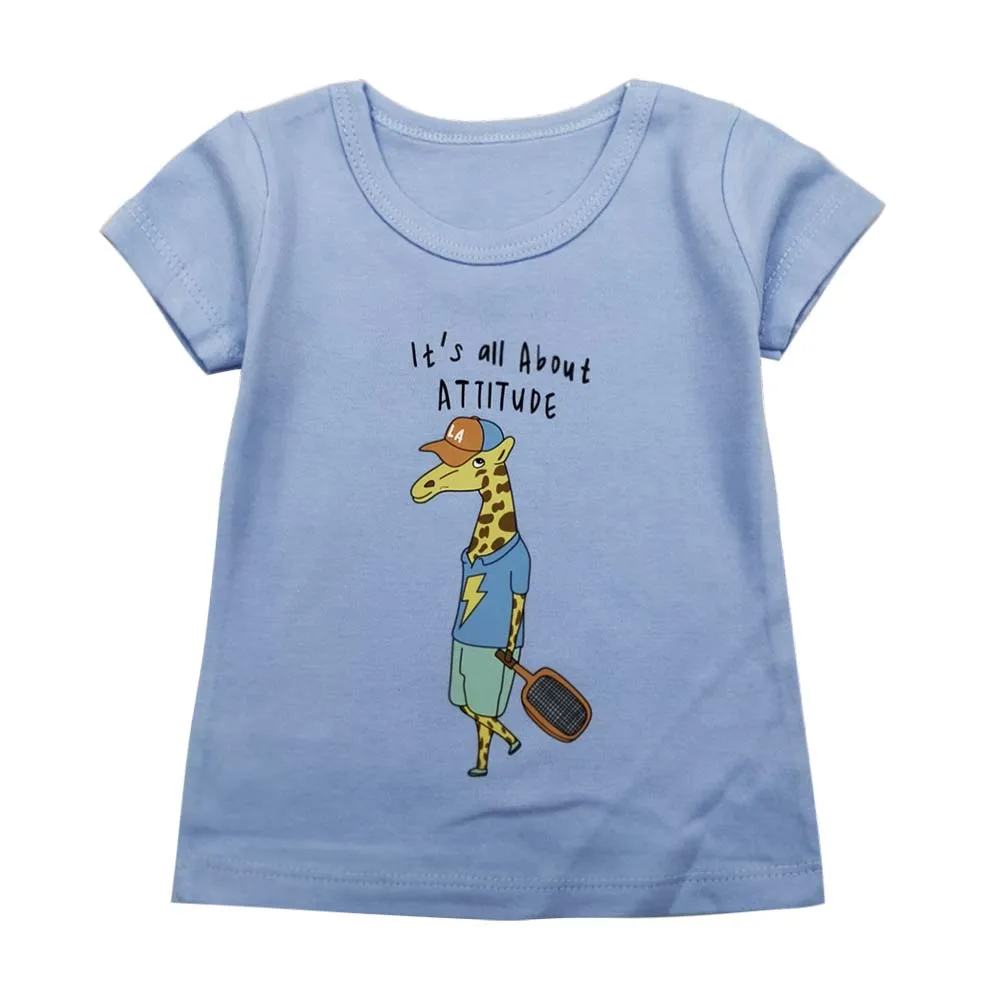 

Summer Children T Shirt Casual Simple Baby Girls Soft Cotton Tops Kid Toddler Short Sleeve T-shirts Kids Clothing