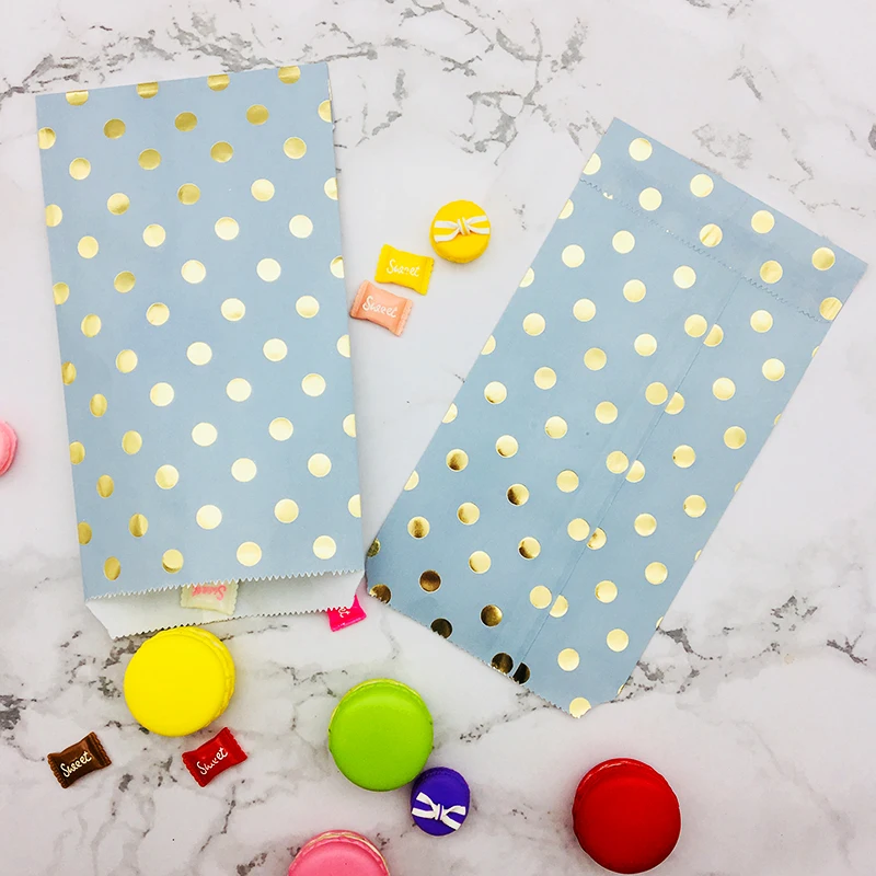 150 шт. мешочки для конфет в горошек с фольгой|Подарочные сумки и упаковка| |