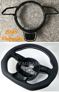 To Korea Для Audi A3 A4 A5 A6 A7 Q3 Q5 Q7 полностью ПЕРФОРИРОВАННОЕ рулевое колесо с плоским дном - Название цвета: To Korea