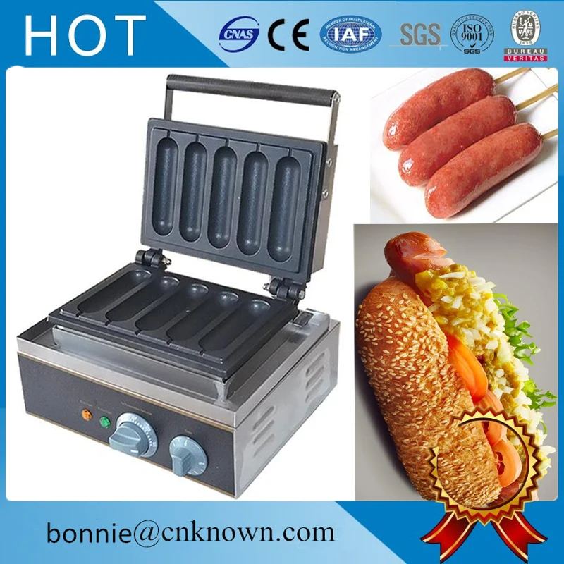 С 5 формочками машина для выпечки сосисок из нержавеющей стали приготовления хот