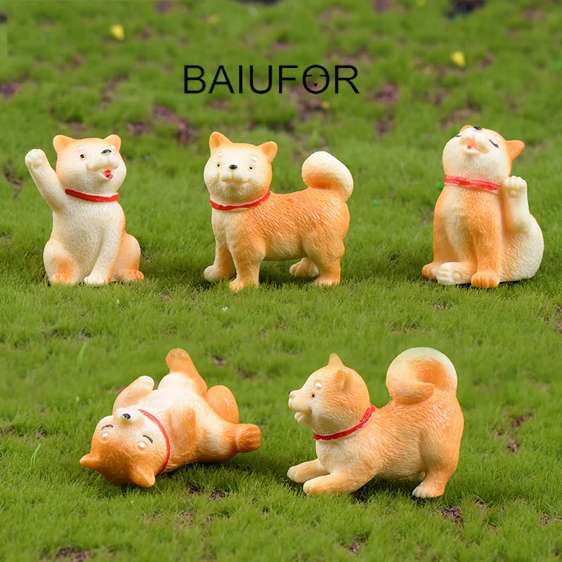 BAIUFOR миниатюрная искусственная Собака Kawaii Акита фигурки для террариума