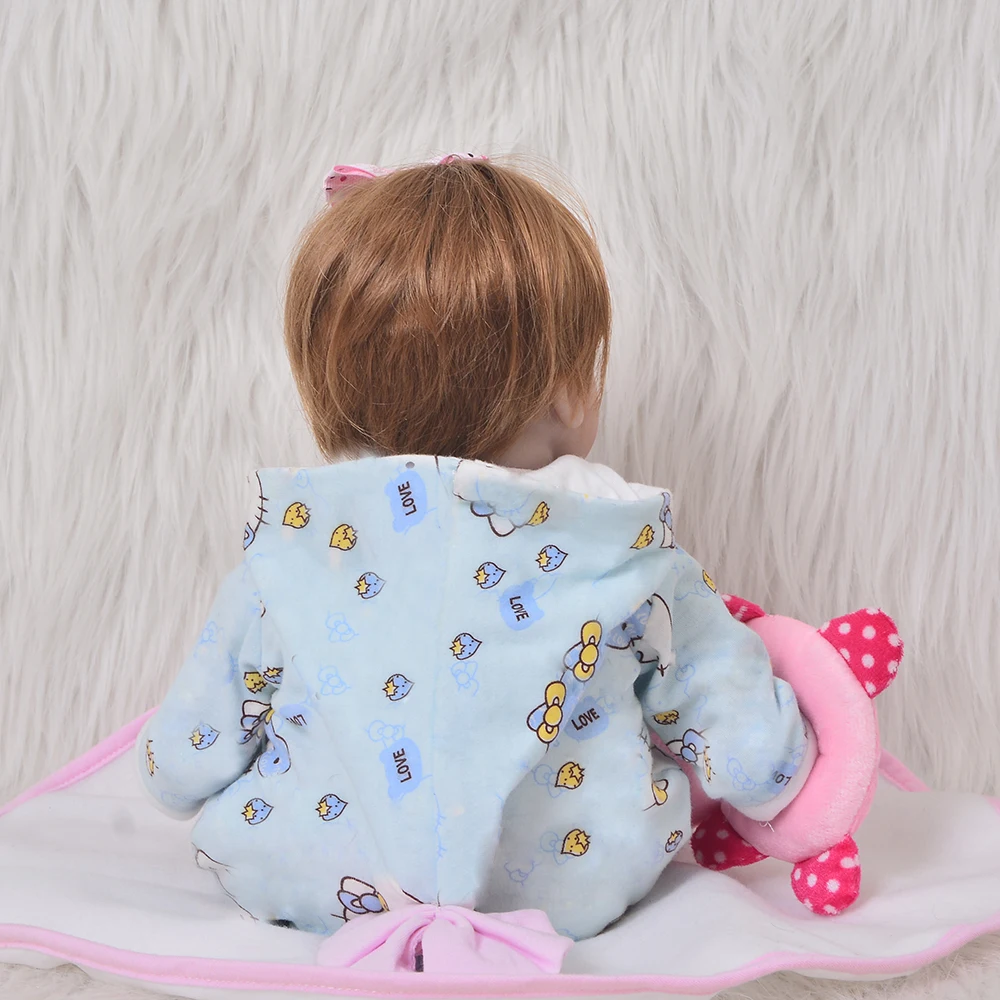 KEIUMI Реалистичная 17 ''Reborn Baby Girl Мягкая силиконовая игрушка для тела Модная