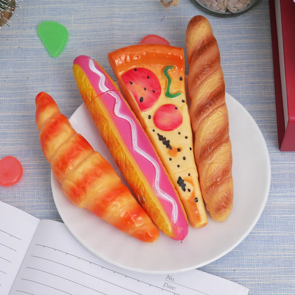 

Funny Pizza Ball Pen Creative Simulation Bread BallPoint Pens Stationery Fridge Magnet Material Office School Writing Supplies
