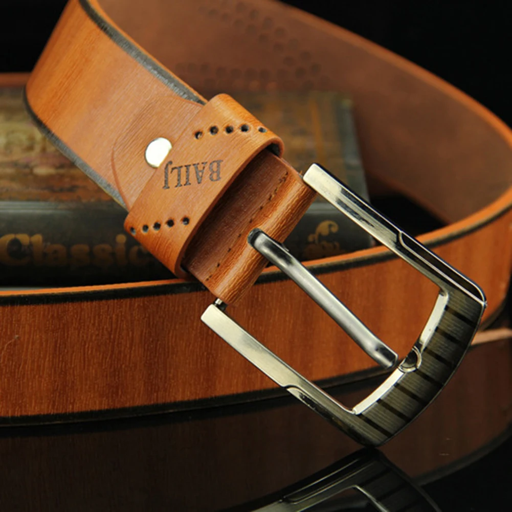 

Hot Men's Fashion Casual Faux Leather Hollow Waistband Waist Belt Business Gift