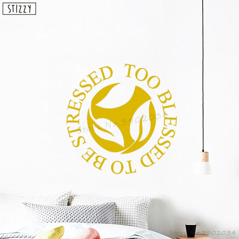 Настенная Наклейка stizzy Quotes Too Blessed To Be tempered виниловые настенные наклейки