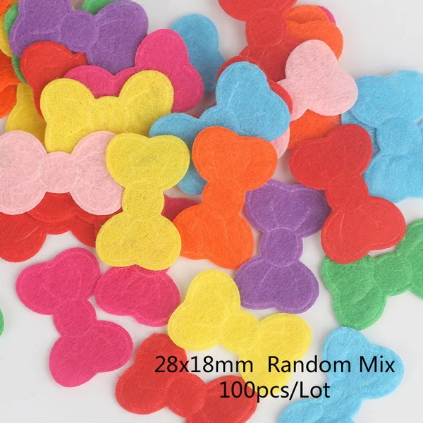 28x18mm Bowknot Креативный нетканый пластырь детская ручная головоломка материалы лепестковая Корона узор Детские патчи товары для шитья и рукоделия DIY стикер - Цвет: 28x18mm Bowknot