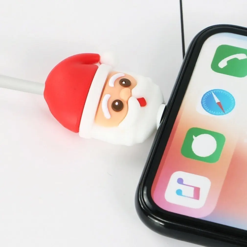 Рождественский кабель укуса протектор для iPhone X HUAWE милый Кабель компьютерный кабель крышка протектор для наушники в форме мыши Крышка для наушников