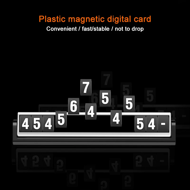 Временная парковочная карта светящаяся Автомобильная табличка с номером