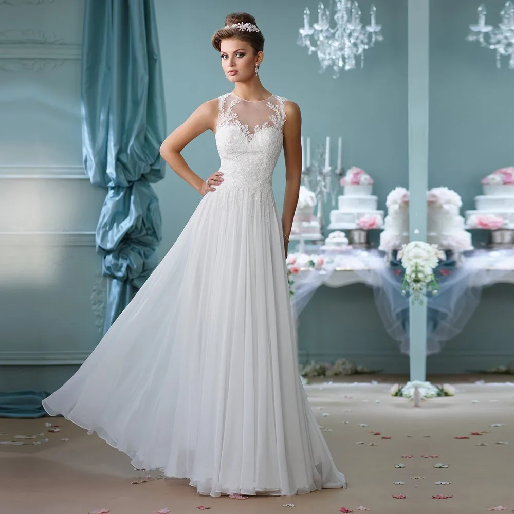 Новый Горячий Продавать На Заказ Пляж Свадебные Платья Платье de Noiva Casamento Robe De Mariage