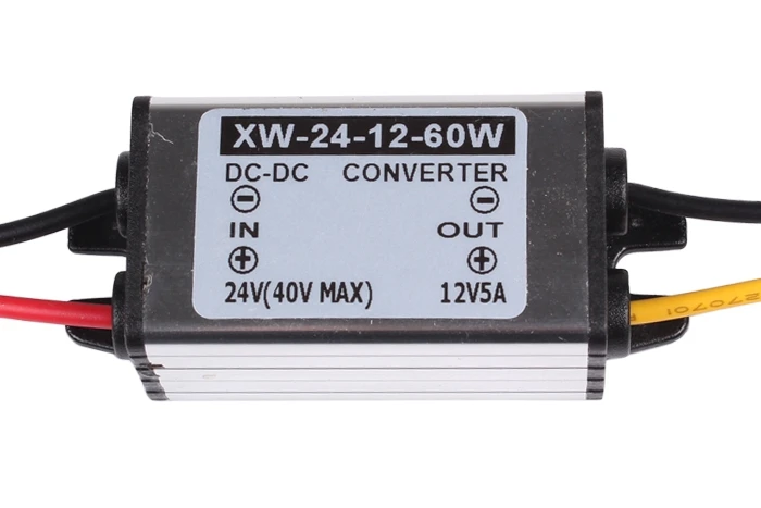 Водонепроницаемый автомобильный преобразователь DC 24V до 12V 5A 60W понижающий