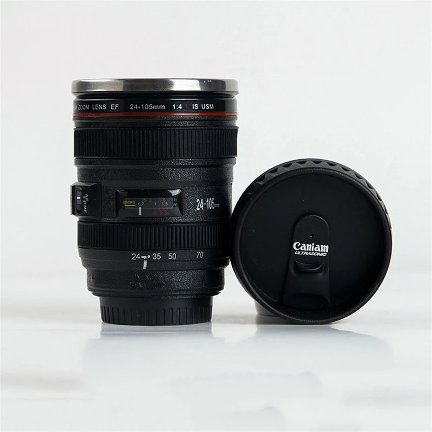 Пластиковая кружка для кофе и чая размер 24 105 мм объектив камеры Canon SLR 400 мл