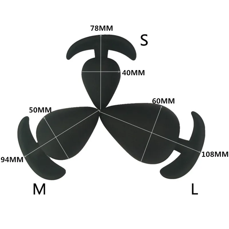 Анальная пробка 100% силиконовая для мужчин и женщин секс-игрушки большого размера