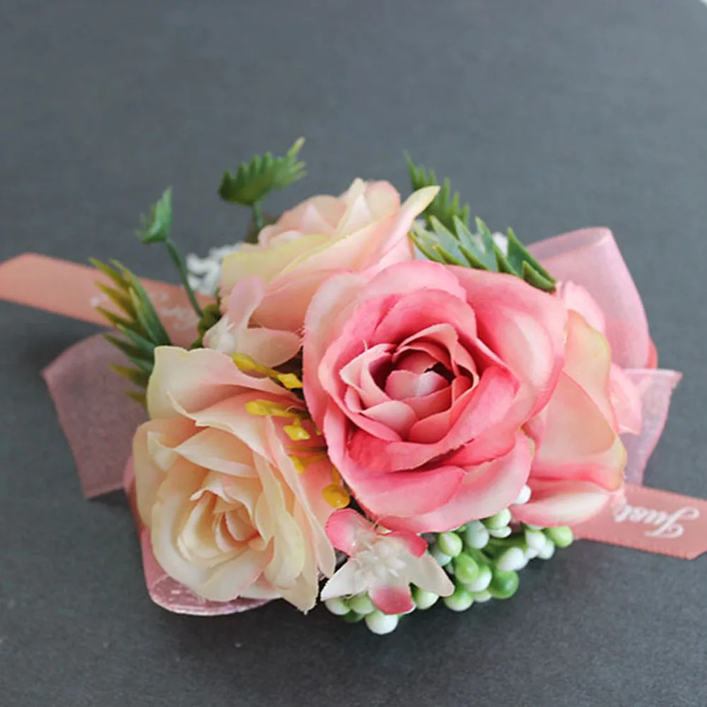 Pink Boutonniere Красивые букеты невесты, бутоньерка для жениха, свадебные цветы для свадьбы, выпускного вечера, вечерние, LXY9 MA20 - Цвет: Pink Boutonniere