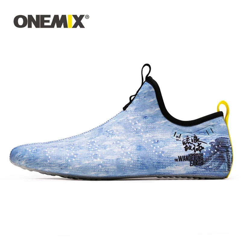 Onemix Summer Functional Rome Running Shoes 1 Shoes 3 Wear Breathable Black Sneakers Two-Piece Yoga Shoes Water Diving Shoes
