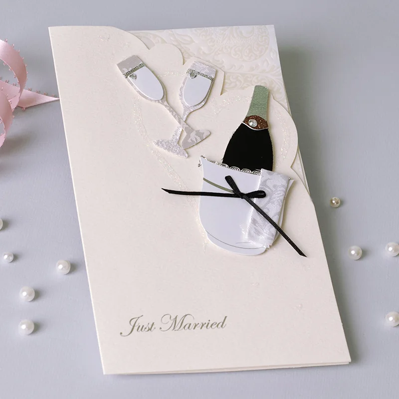 Черно белая свадебная пригласительная открытка для невесты и жениха 8 шт./лот|card