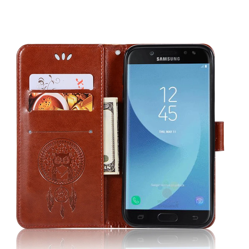 Кожаный чехол-книжка с отделением для карт Samsung Galaxy J730 J7 Pro SM J730G J730F J730H J730Y J730GM J730FM