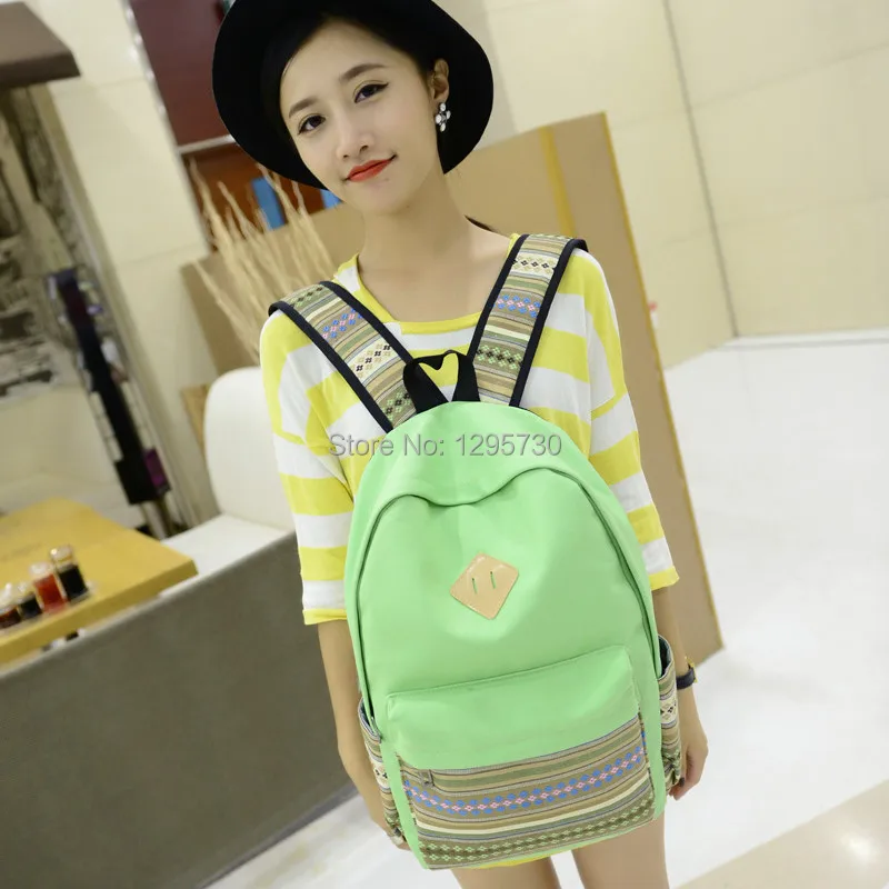 Factory direct high-grade canvas summer new fashion casual female national air bag backpack student book | Багаж и сумки