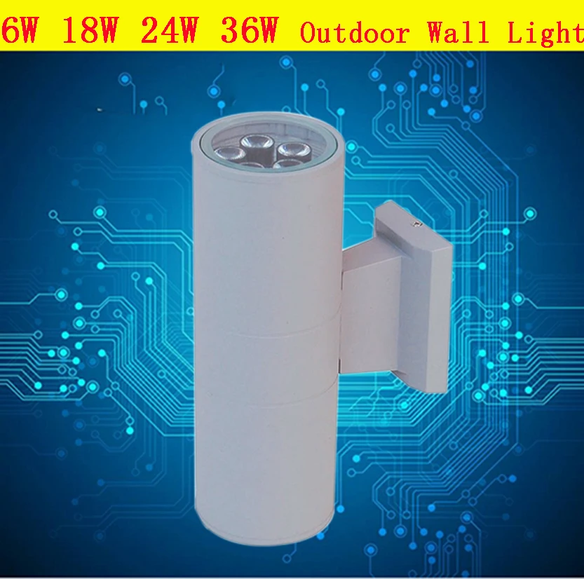 Новейший алюминиевый корпус Aolly 110lm/w 6W* 1 Bridgelux чип 36W AC85-265V камень настенный светильник ing 12W светодиодный водонепроницаемый открытый настенный светильник