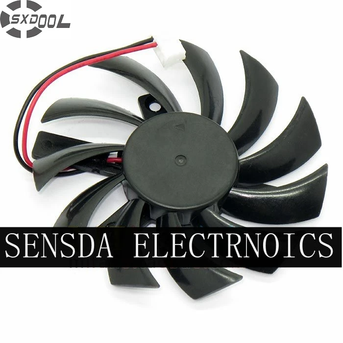 Графический вентилятор SXDOOL PLD08010S12H 12V 0.25A 2 провода постоянного тока бесщеточный