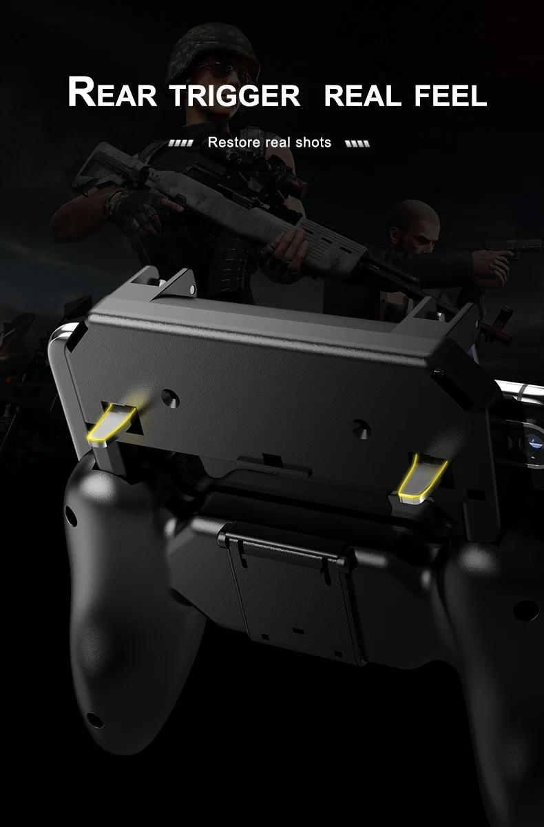 Игровой геймпад Pubg для IPhone, Android, игровой контроллер L1R1, шутер, триггер, кнопка огня, джойстик, держатель для телефона, универсальный