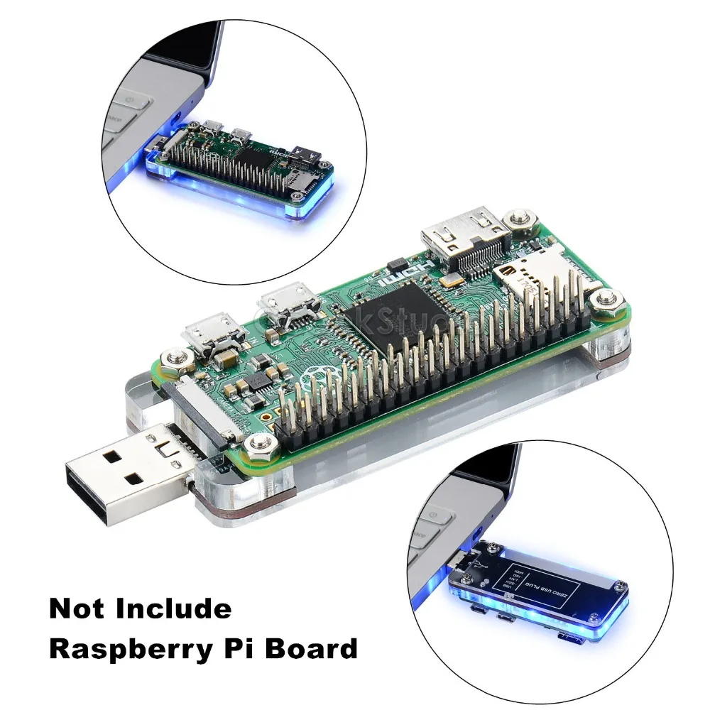 

USB Dongle Expansion Breakout Module Kit for Raspberry Pi Zero / Zero W, Both Front & Back Side Can Be Inserted