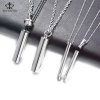 royalbeier chain necklace stainless steel oil diffuser locket couple pendant necklace perfume bottle silver color wholesale