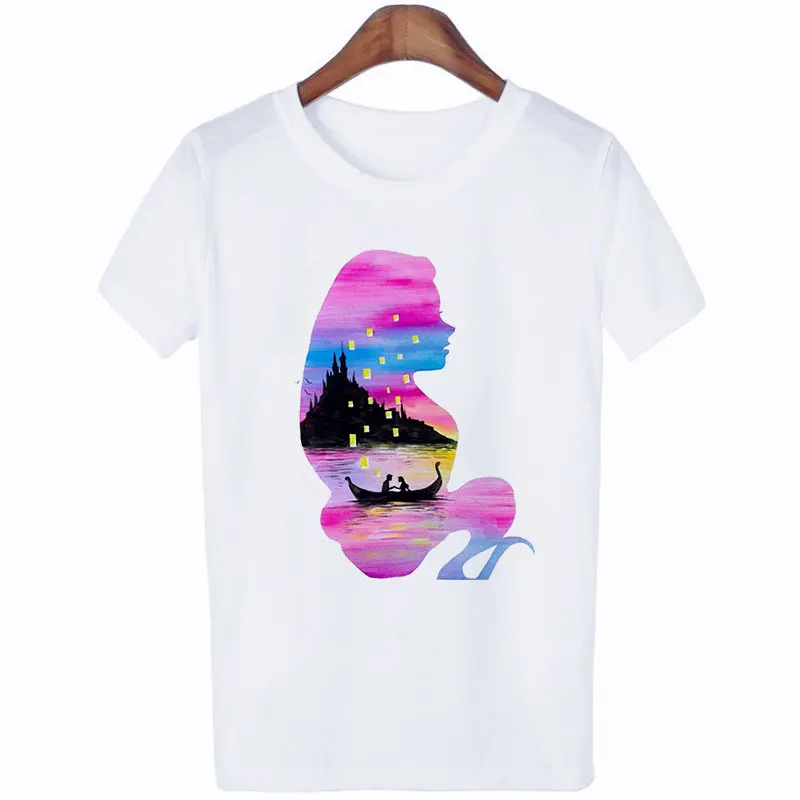 Футболка женская в готическом стиле с изображением милой принцессы | Женская