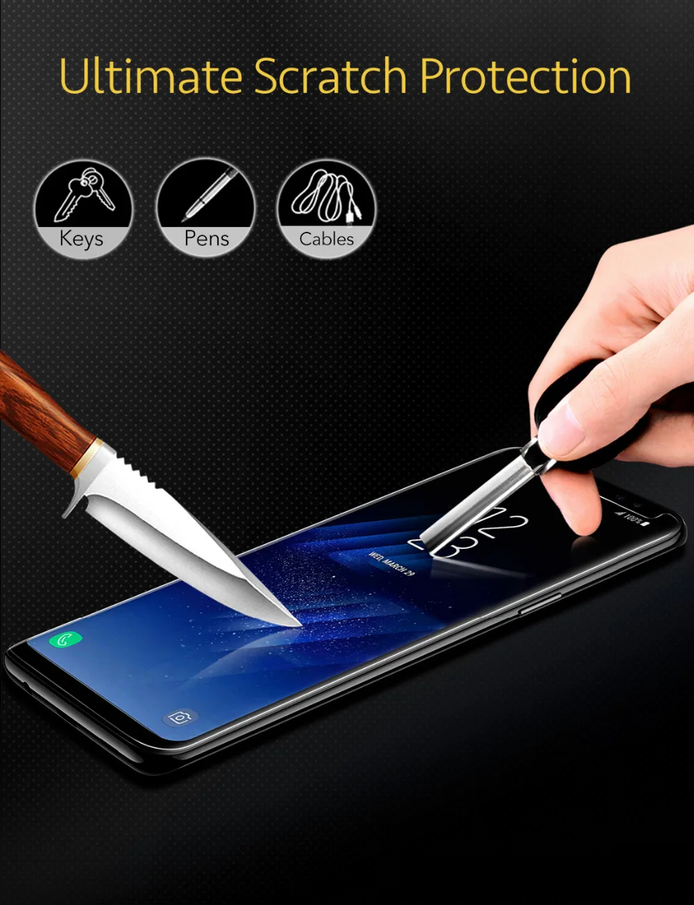 Полностью клеящееся закаленное стекло для samsung s7 edge s8 s9 plus note 9, полностью клеящееся Защитное стекло для экрана huawei mate 20 pro