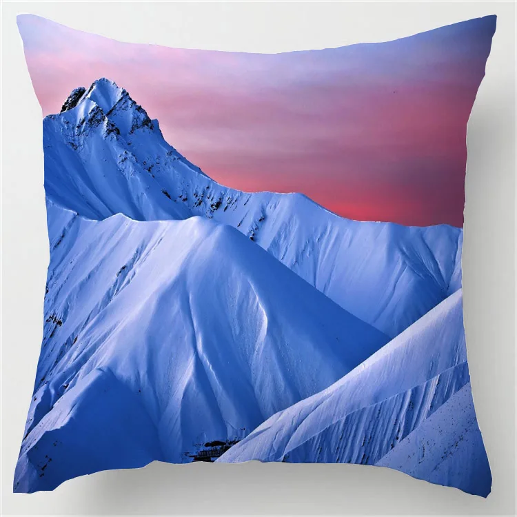 

Luxury Printing Morimo Funny scenery snowberg snow mountain Stylish Custom Zippered Square Pillow Cover Pillowcases
