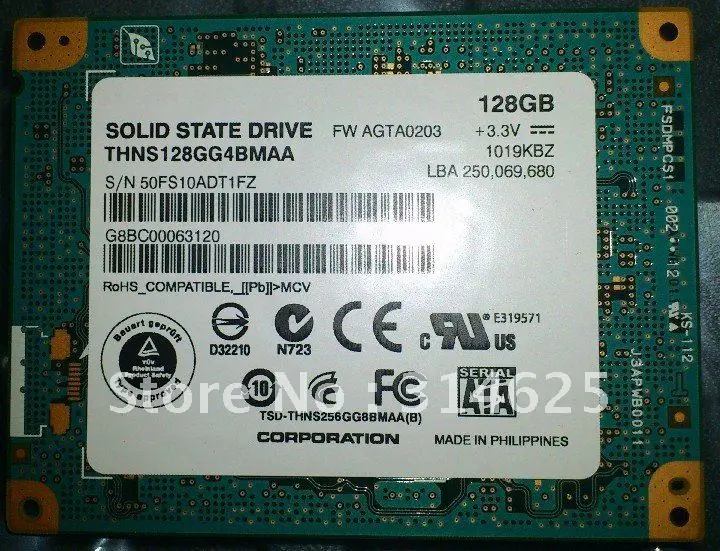 Оригинал Для Toshiba 1.8 LIF Zif 128 ГБ SSD THNS128GG4BMAA Sony VPCP116KG Macbook air MB543 MC233 |