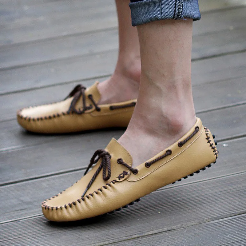 Новые мужские туфли в горошек на весну-лето модные повседневные из дышащей кожи