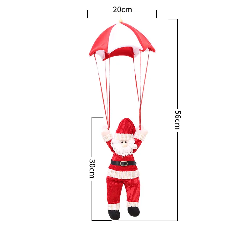 Christmas Parachute Ornaments Exquisite Santa Claus Snowman Tree Pendants Drop for Decorations Free Shipping | Дом и сад