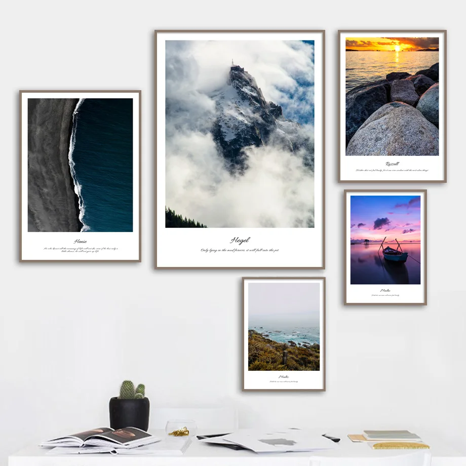 

Sea Beach Mountain Bridge Wall Art Canvas Painting Nordic Posters And Prints Landscape Wall Pictures For Living Room Home Decor