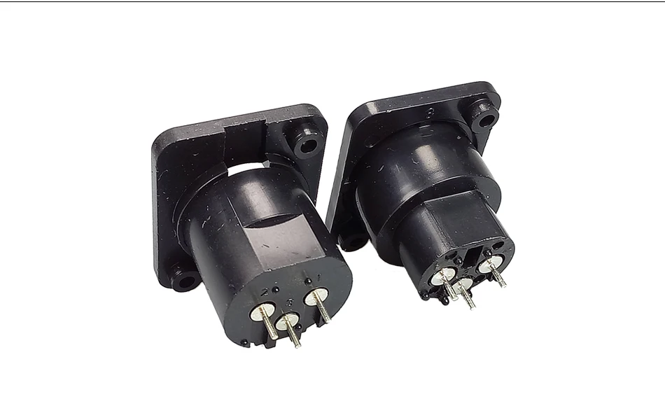 8 шт. XLR штекер и гнездо 3Pin XLR штекер и гнездо панель Крепление Шасси 3 шпильки квадратной формы XLR разъем адаптер