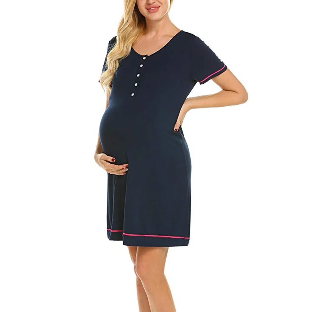 Maternity Nursing Delivery Nightgowns Tracksuit Breastfeeding Gown Dress Pregnancy Summer ropa Embarazada | Мать и ребенок