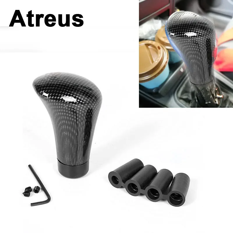 Atreus Car Carbon Fiber Manual Gear Knob Shifter Lever Covers For Mercedes benz W204 W203 W211 AMG Mini cooper Skoda octavia a5 |
