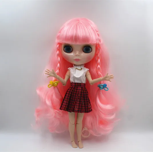 Blygirl Blyth кукла флуоресцентная пудра Liu Hai волосы Обнаженная 30 см совместное тело 19