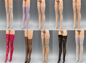 3 пары разноцветных кружевных носков, смешанные стильные длинные чулки, повседневная одежда, Одежда для кукол, аксессуары, подарки, игрушка