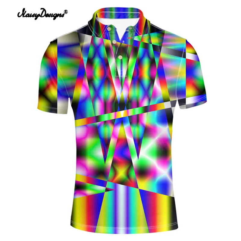 Noisydesigns 3D контраст Цвет рубашка поло для Для мужчин Fame стиль рубашки s Размеры s/m/
