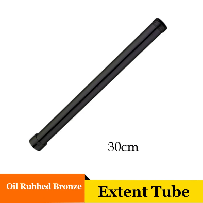 Oil Rubbed Bronze ULGKSD 1" Твердый латунный круглый душевой удлинитель для смесителя трубка бар для ванной комнаты душевой удлинитель для смесителя труба - Цвет: Oil Rubbed Bronze