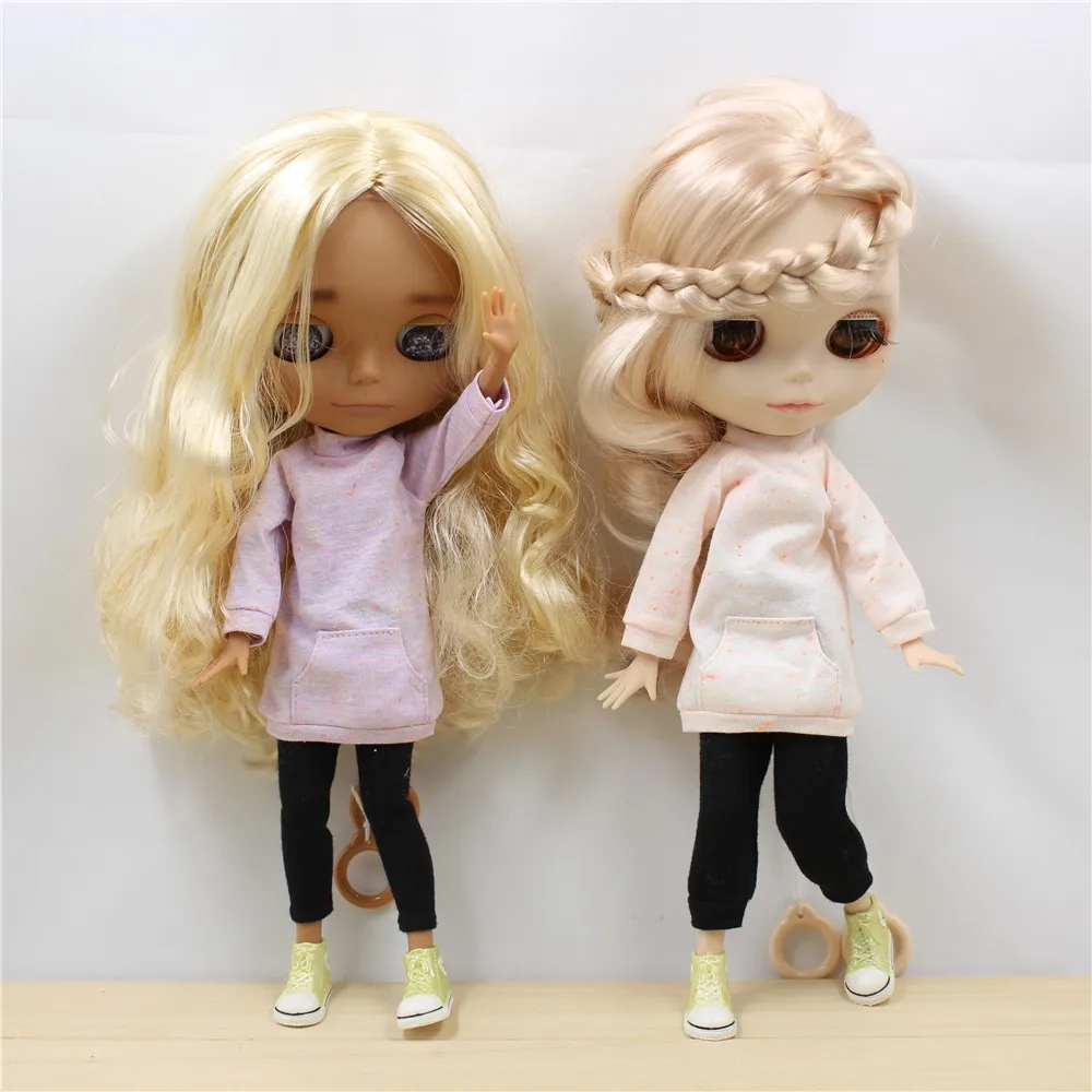 Одежда для 1/6 Blyth свитер с высоким воротом розовый и светильник фиолетовый два