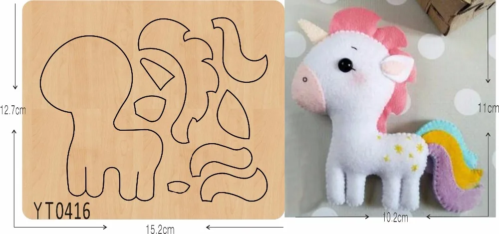 

Cute coloured ponies DIY new wooden mould cutting dies for scrapbooking Thickness/15.8mm