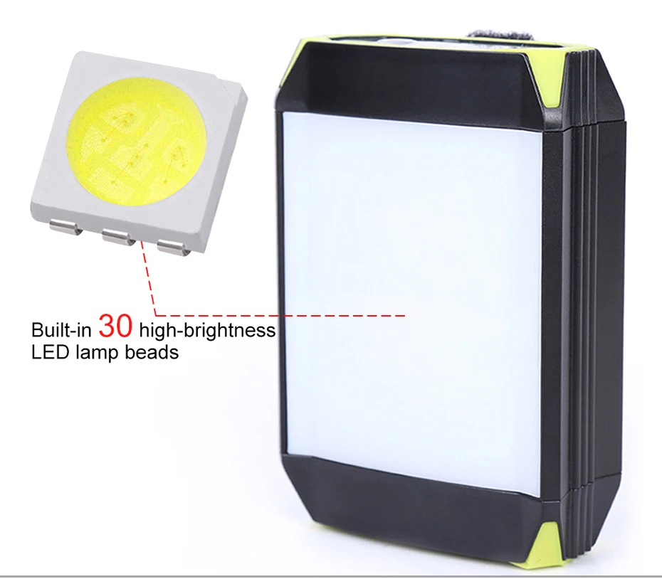 6000mAh Led перезаряжаемая портативная походная лампа для палатки 15 Вт портативная светодиодная походная Ночная Подвесная лампа