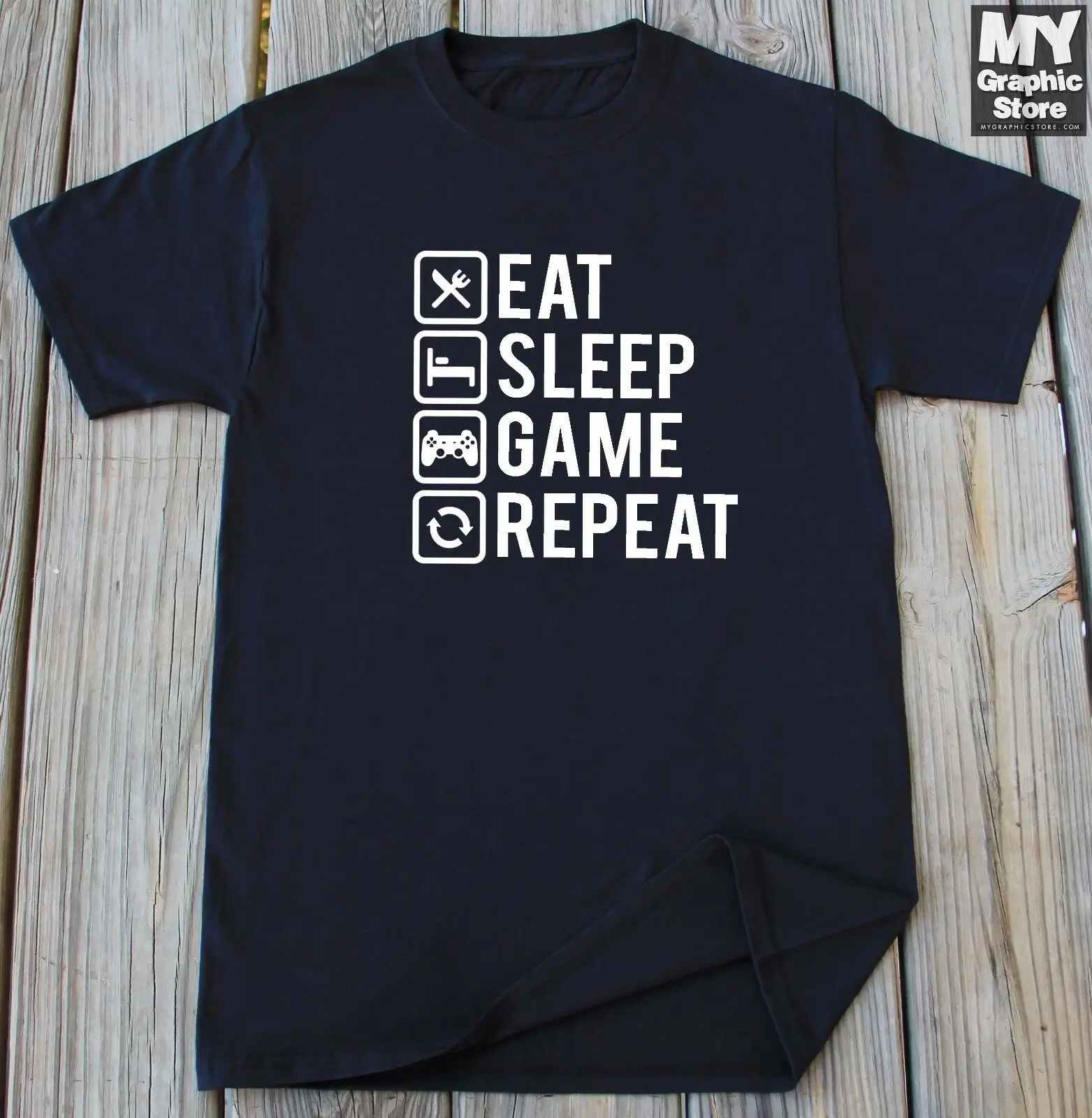 2019 смешной геймер рубашка с надписью Eat Sleep повторяющаяся футболка для видеоигр